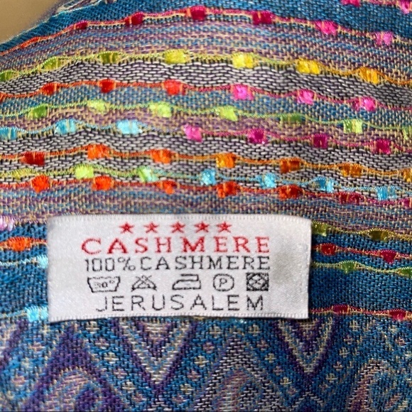 Woman Scarf 100% Cashmere - Picture 4 of 4